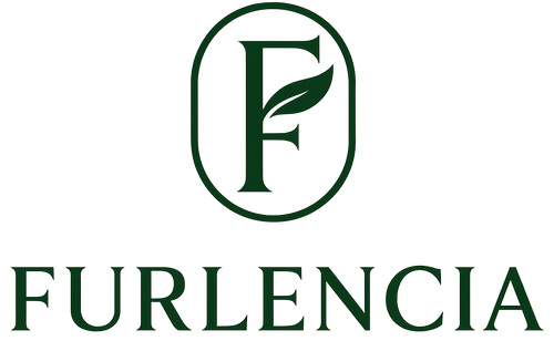 Create a unique dark green color logo for Furlencia